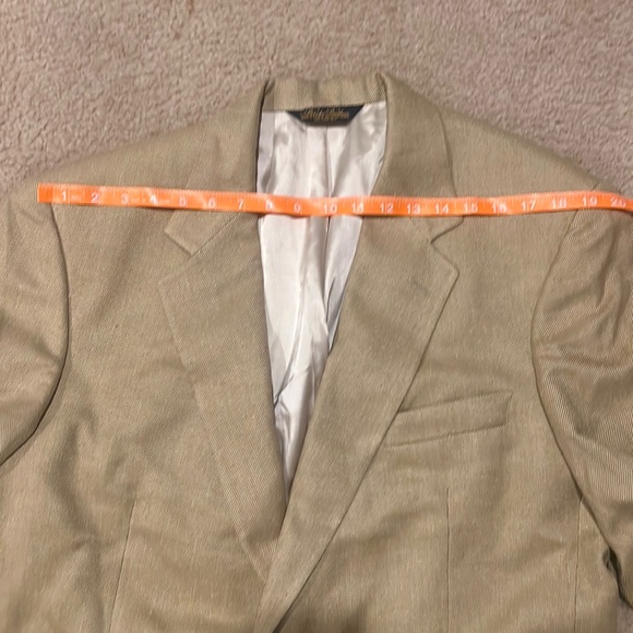 Brooks Brothers Mens Tan  Silk Blend Blazer Lightweight Double Button sz L - Picture 14 of 16